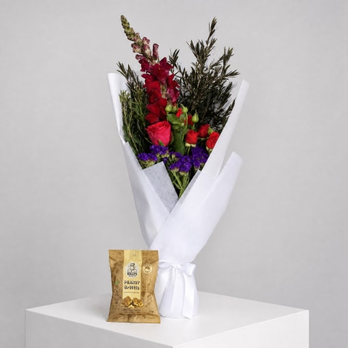 Daily Bouquet - Ruby snap and violet afterglow