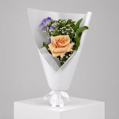 Daily Bouquet - Peach velvet with lavender lift