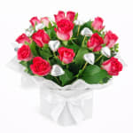Roses & Silver Chocolate Heart Box - Standard