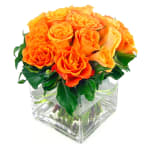Orange Rose Vase - Standard