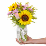 Pocket Full Of Pink Sunshine Mason Jar Vase - Standard