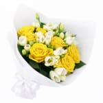 Roses And Freesias Bouquet - Deluxe