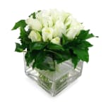 White Rose Vase - Standard