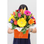 Vivacious Mixed Brights Flower Box - Deluxe