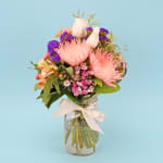 Blushing Beauty Mason Jar Vase - Standard