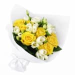 Roses And Freesias Bouquet - Deluxe