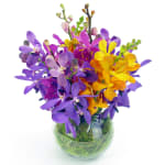Orchid Fish Bowl Flower Arrangement - Standard