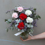 Three Blossom Flower Vase Arrangement - Deluxe