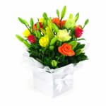 Plush Roses & Lilies Flower Box - Standard
