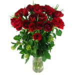 6 Red Rose Vase - 6 Roses (Half Dozen)
