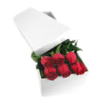 Valentine's 6 Red Rose Box - 6 Roses(Half Dozen)