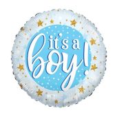 Its A Boy Blue Gold Stars