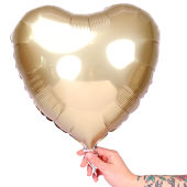 Chrome Gold Heart Balloon 