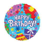 Birthday Party On Blue Balloon