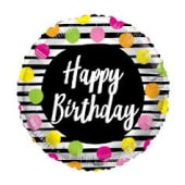 Birthday Dots & Stripes Balloon