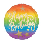 Hbd Gold Stars Balloon