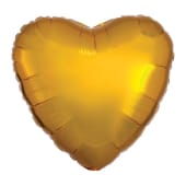 Chrome Gold Heart Balloon