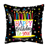 HBD Black With Candles 