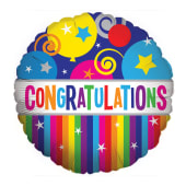 Congratulations Stripes Balloon