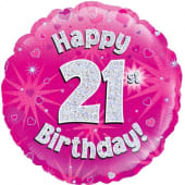 21st Birthday Pink Balloon 