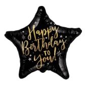 Hbd To You Gold & Black Star