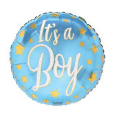 Its A Boy Gold Stars & Dots Balloon