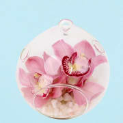 Orchid Orb Glass Hanging Tealight Vase - Standard