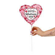 Happy Valentines Pink Heart Pick - Standard