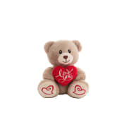 Alfie Love You Heart Bear Warm Grey - Standard