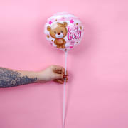 Its A Girl Balloon Pick  - Standard