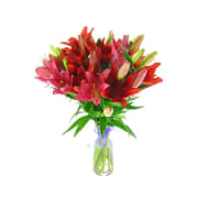 Lilies In A Vase - Premium