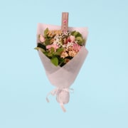 Pastel Paradise Posy with Chocolatier Chocolate Hearts - Standard
