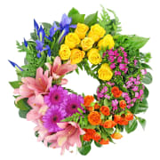 Vibrance Colourful Sympathy Wreath - Standard