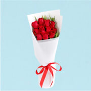 Twelve Roses Bouquet - Deluxe