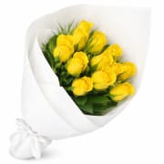 Yellow Rose Bouquet - 12 Roses(One Dozen)