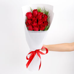 Twelve Roses Bouquet - Deluxe