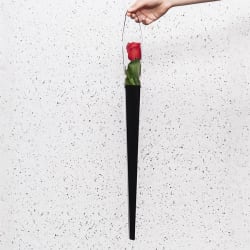 Real Touch Red Rose Bud In A Cone - Standard