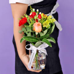 Amber Glow Posy Jar - Standard