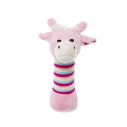 Pink Hand Held Rattle Giraffe - Standard