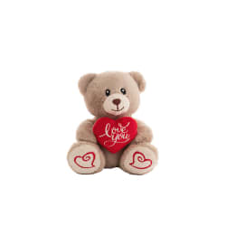 Alfie Love You Heart Bear Warm Grey - Standard
