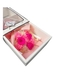 Preserved Hot Pink Posy - Standard