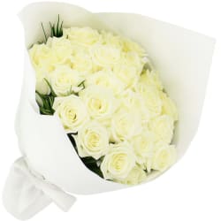 White Rose Bouquet - Premium