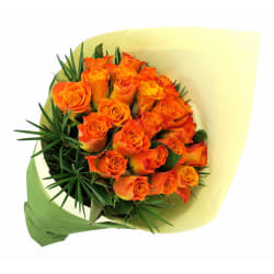 Orange Rose Bouquet - 24 Roses (Two Dozen)
