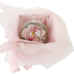 Orchid Orb Glass Hanging Tealight Vase - Standard