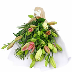 Mixed Pastel Lily Bunch - Deluxe