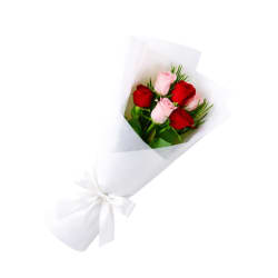 Pink & Red Rose Bouquet - Standard