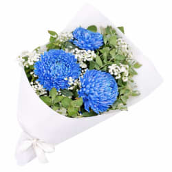 Blue Darling Disbuds Bouquet  - Standard