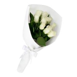 White Rose Bouquet - Deluxe