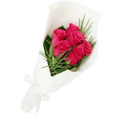 Pink Rose Bouquet - 6 Roses (Half Dozen)
