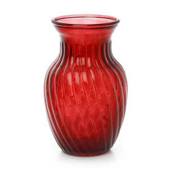 Glass Country Bella Vase   Red - Standard